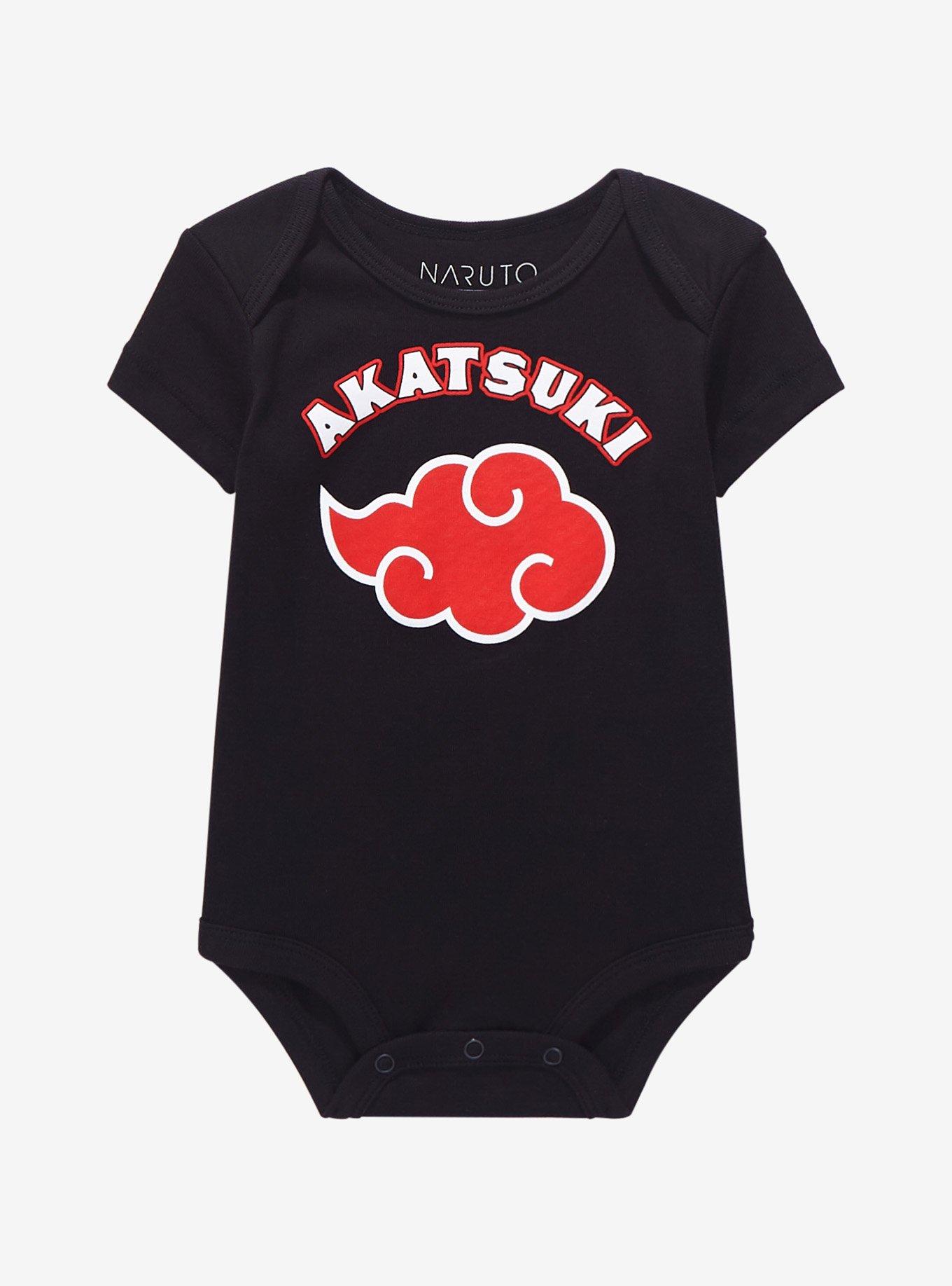 Naruto Shippuden Akatsuki Cloud Infant One-Piece - BoxLunch Exclusive, BLACK, hi-res