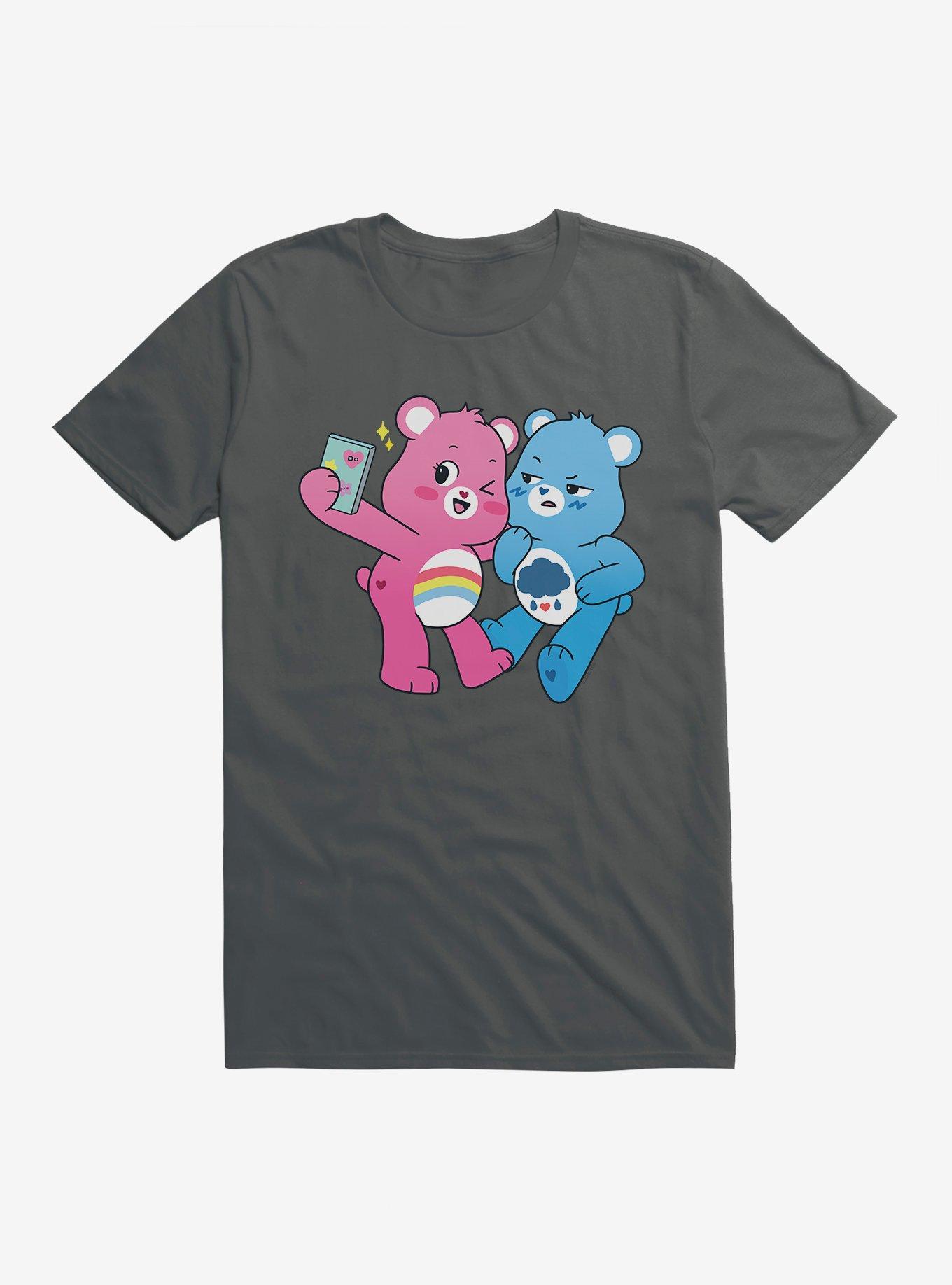 Care Bears Grumpy And Cheer Annoyed Selfie T-Shirt, CHARCOAL, hi-res