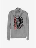 Marvel Shang-Chi And The Legend Of The Ten Rings Death Dealer Cowlneck Long-Sleeve Girls Top, GRAY HTR, hi-res