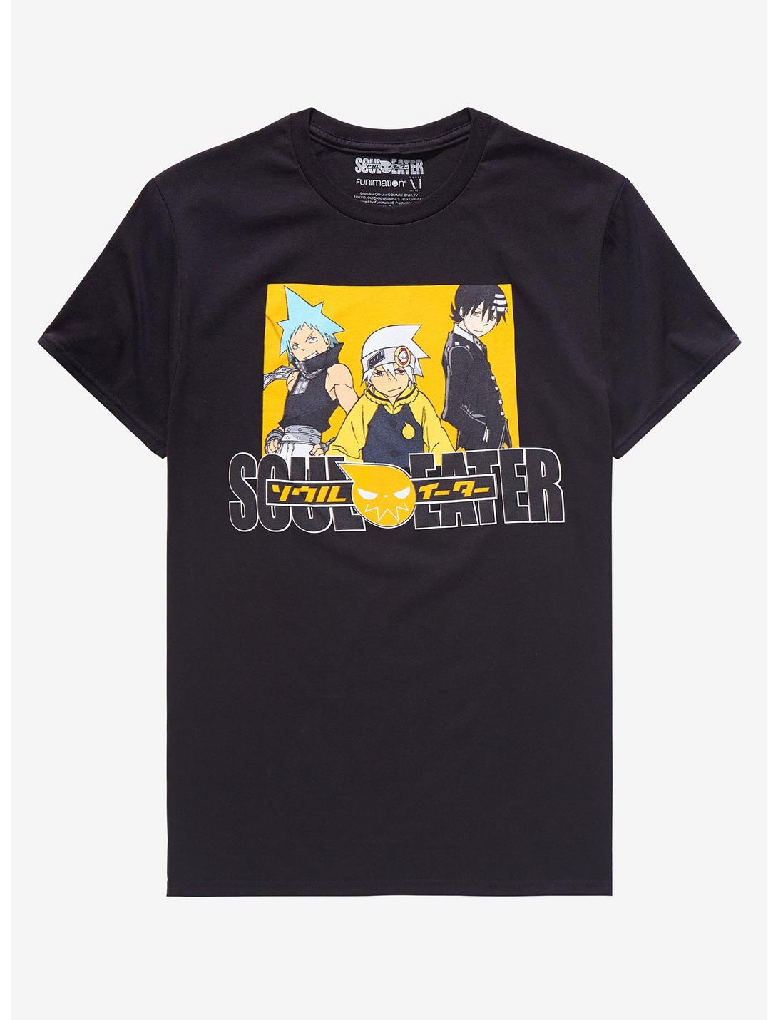 Soul Eater Trio Square Portrait T-Shirt - BoxLunch Exclusive, BLACK, hi-res