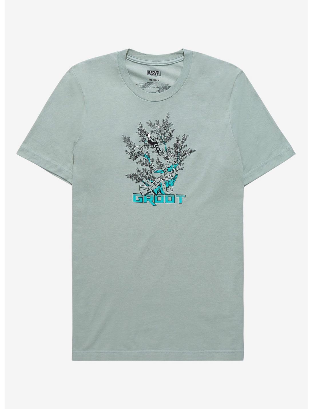 Marvel Guardians of the Galaxy Groot Comic Story Tonal T-Shirt - BoxLunch Exclusive, SAGE, hi-res