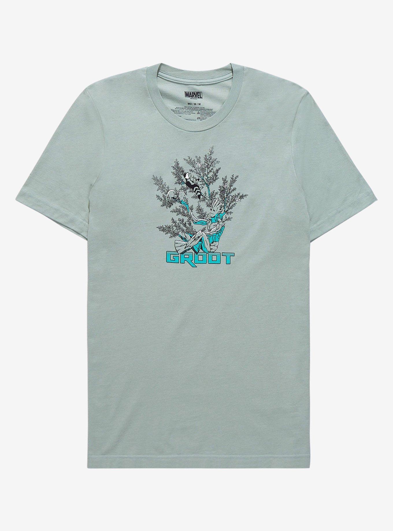 Marvel Guardians of the Galaxy Groot Comic Story Tonal T-Shirt - BoxLunch Exclusive, SAGE, hi-res