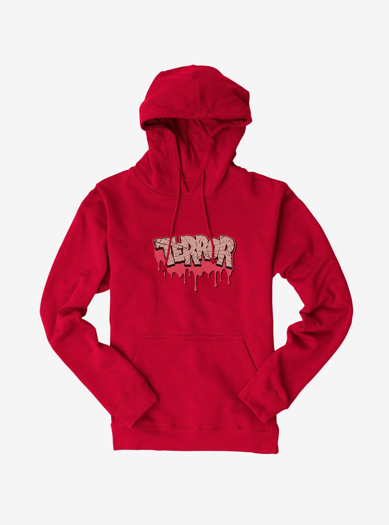 Red drip hoodie sale