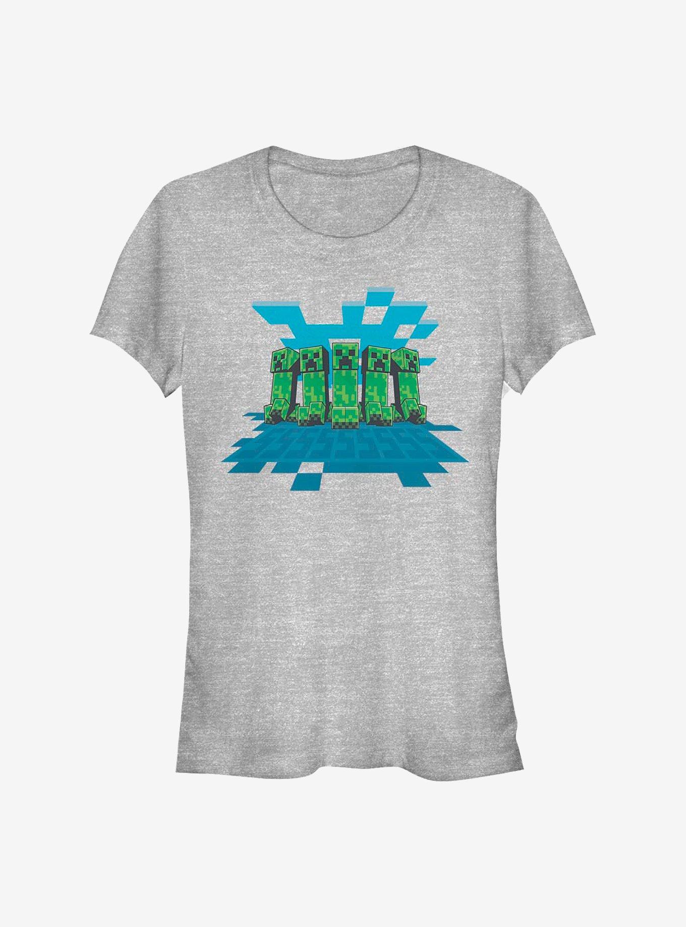 Minecraft Creeper Mob Girls T-Shirt, ATH HTR, hi-res