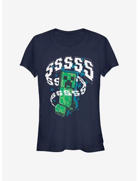Minecraft Creeper SSSSS Girls T-Shirt, NAVY, hi-res