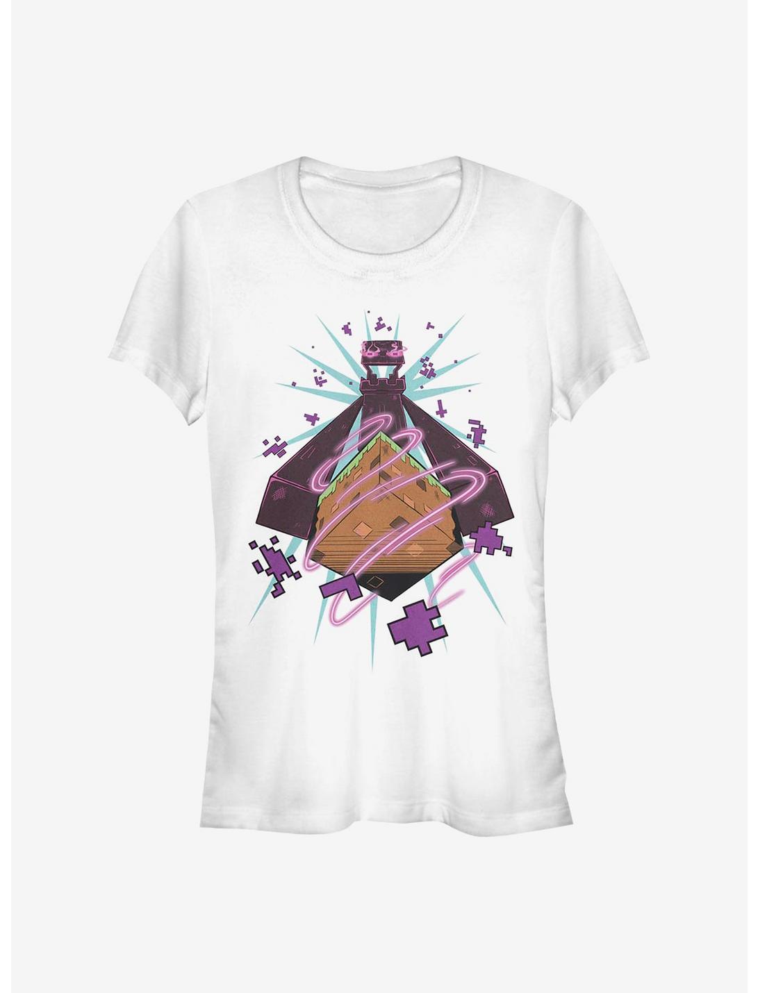 Minecraft Enderman Forced Perspective Girls T-Shirt, WHITE, hi-res