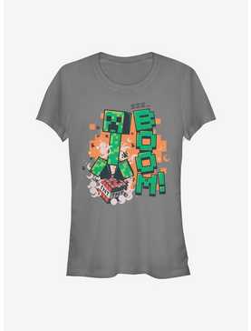 Minecraft SSS Boom Girls T-Shirt, CHARCOAL, hi-res