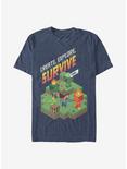 Minecraft Create Explore Survive Iso T-Shirt, NAVY HTR, hi-res
