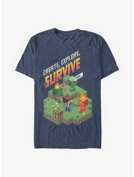 Minecraft Create Explore Survive Iso T-Shirt, , hi-res