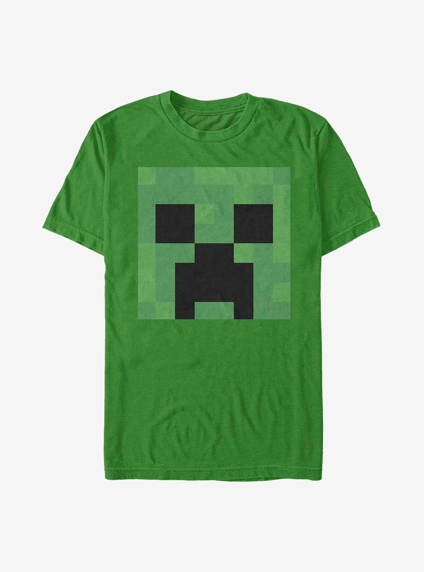 Minecraft Creeper Big Face T-Shirt, KELLY, hi-res