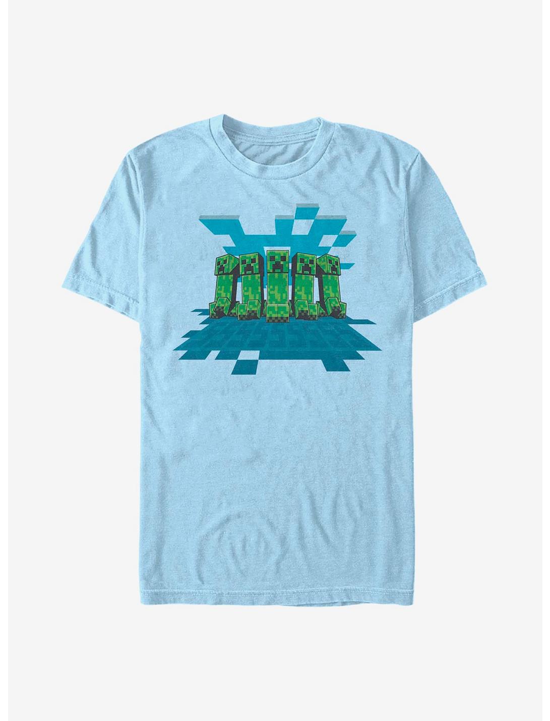 Minecraft Creeper Mob T-Shirt, LT BLUE, hi-res