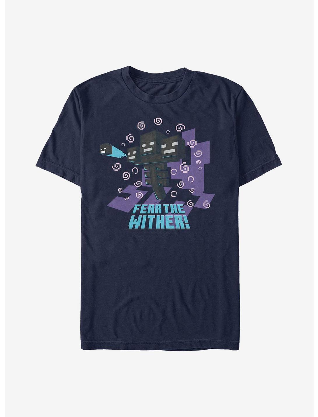 Minecraft Fear The Wither T-Shirt, NAVY, hi-res