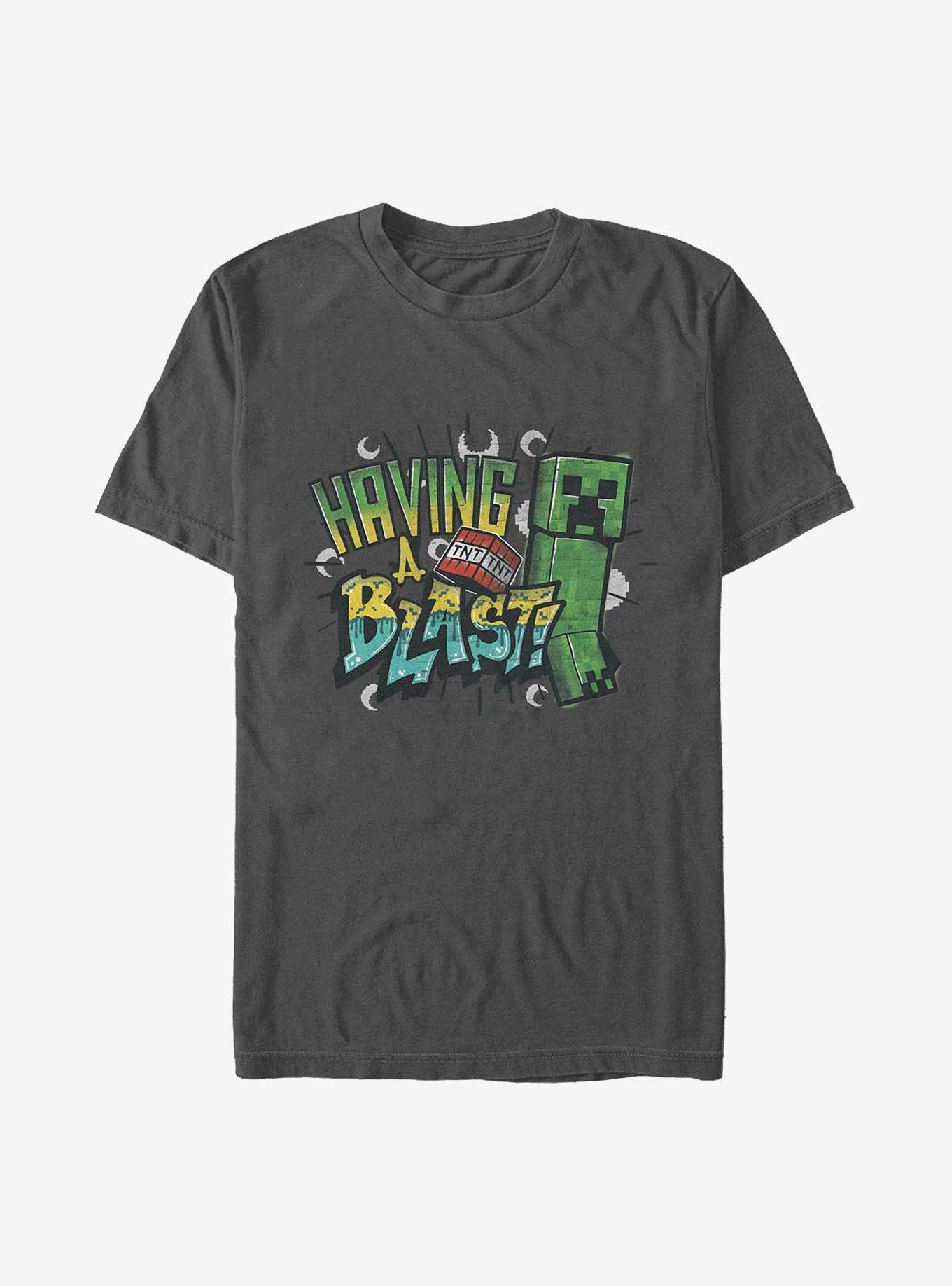 Minecraft Having A Blast T-Shirt, CHARCOAL, hi-res