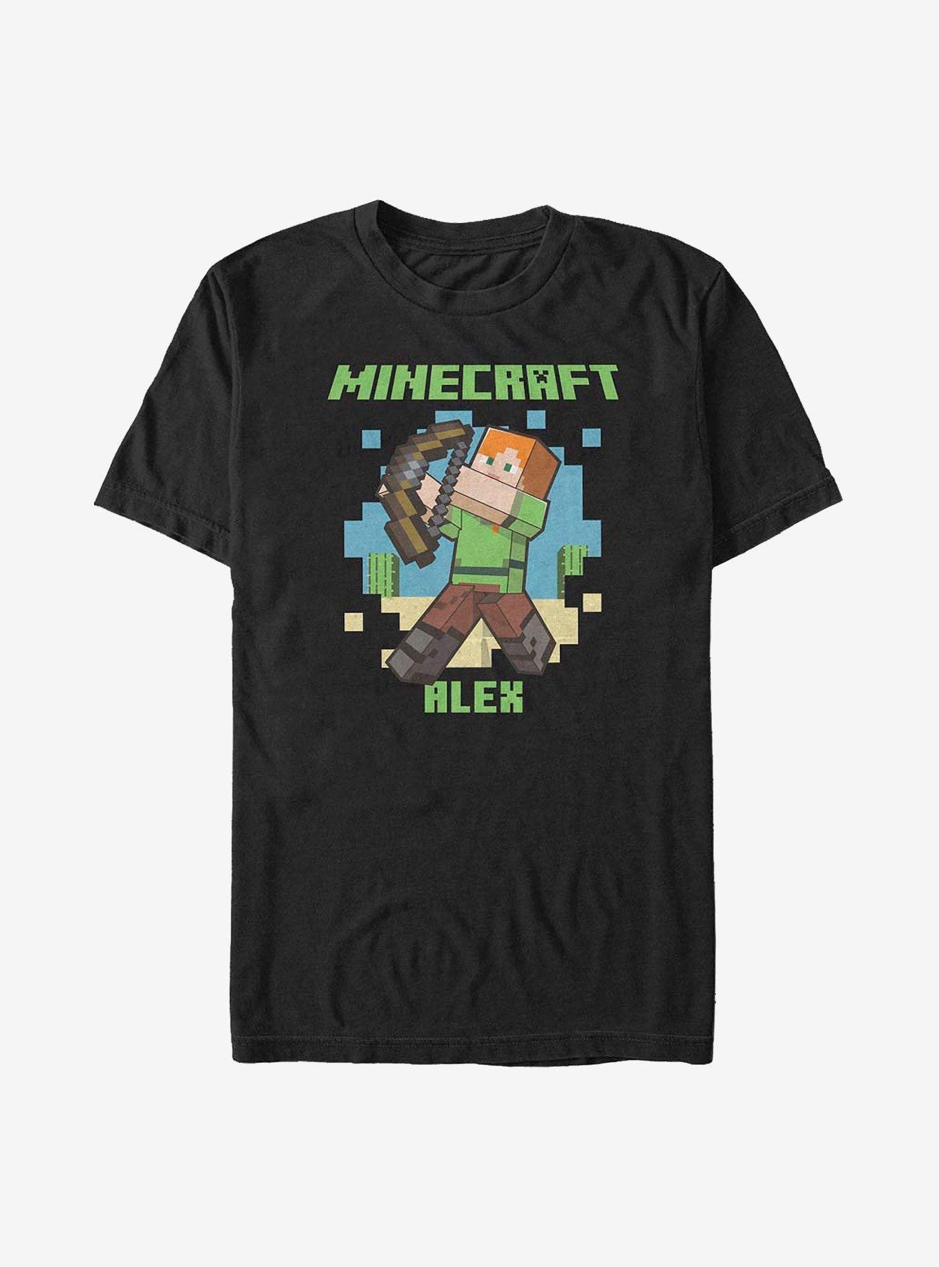 Minecraft Sniper Alex T-Shirt - BLACK | Hot Topic