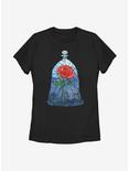Disney Beauty And The Beast Glass Rose Womens T-Shirt, BLACK, hi-res
