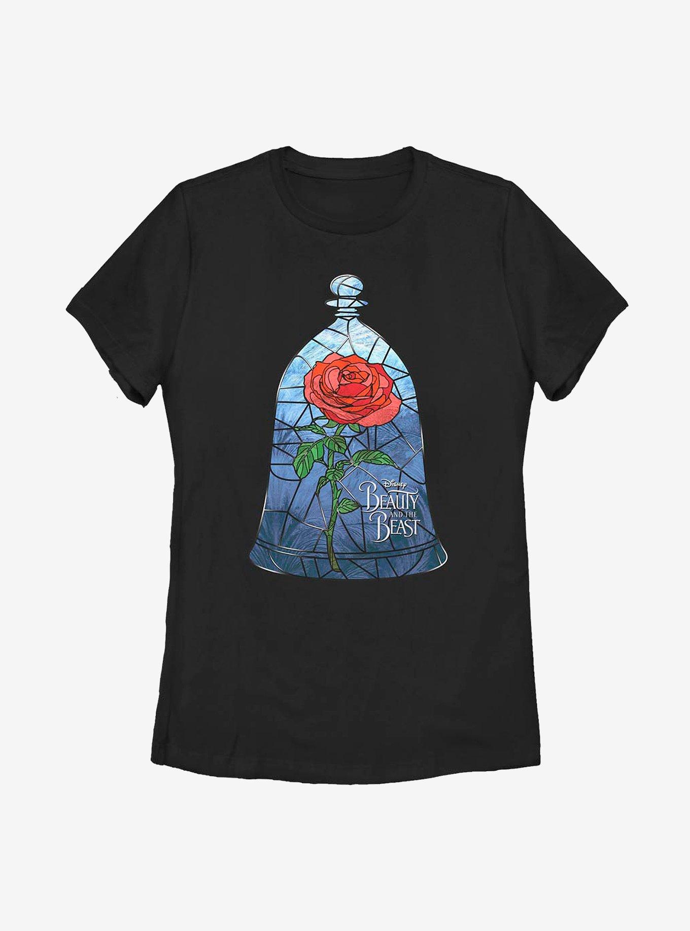 Disney Beauty And The Beast Glass Rose Womens T-Shirt, , hi-res