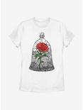 Disney Beauty And The Beast Glass Rose Womens T-Shirt, WHITE, hi-res