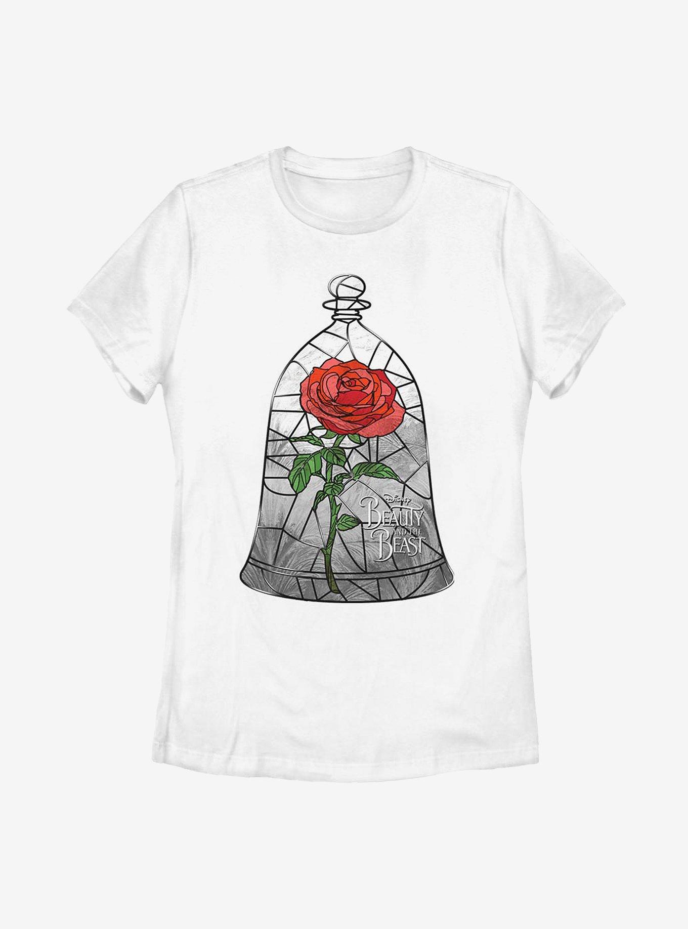 Disney Beauty And The Beast Glass Rose Womens T-Shirt, , hi-res