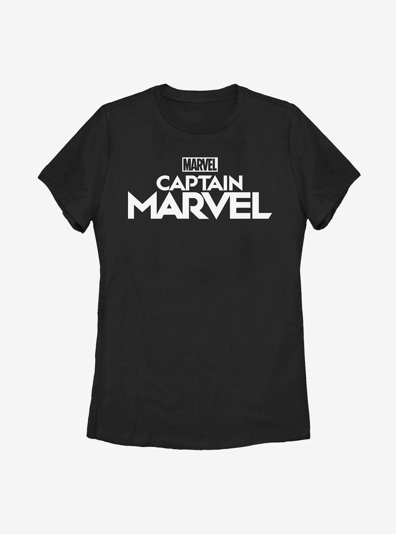 Marvel Captain Marvel Classic Logo Womens T-Shirt, BLACK, hi-res