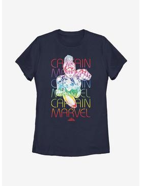 Marvel Captain Marvel Rainbow Power Womens T-Shirt, , hi-res