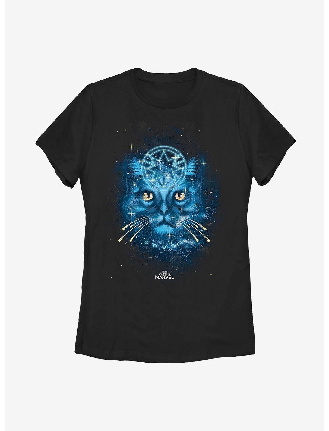 Marvel Captain Marvel Spirit Cat Womens T-Shirt, BLACK, hi-res