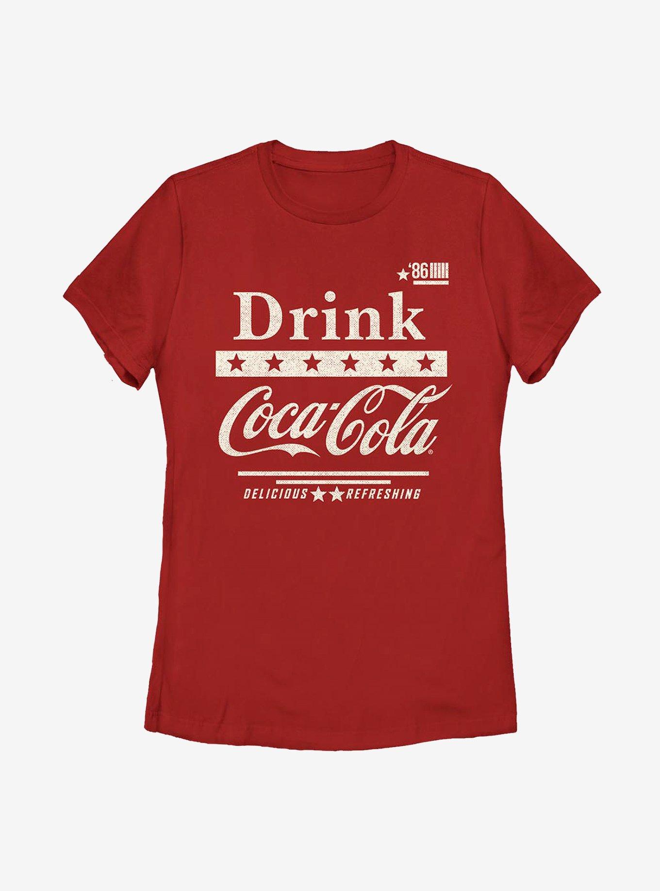 Coca-Cola Drink Coca-Cola Womens T-Shirt, RED, hi-res