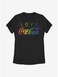 Coca-Cola Love Rainbow Coke Womens T-Shirt, BLACK, hi-res