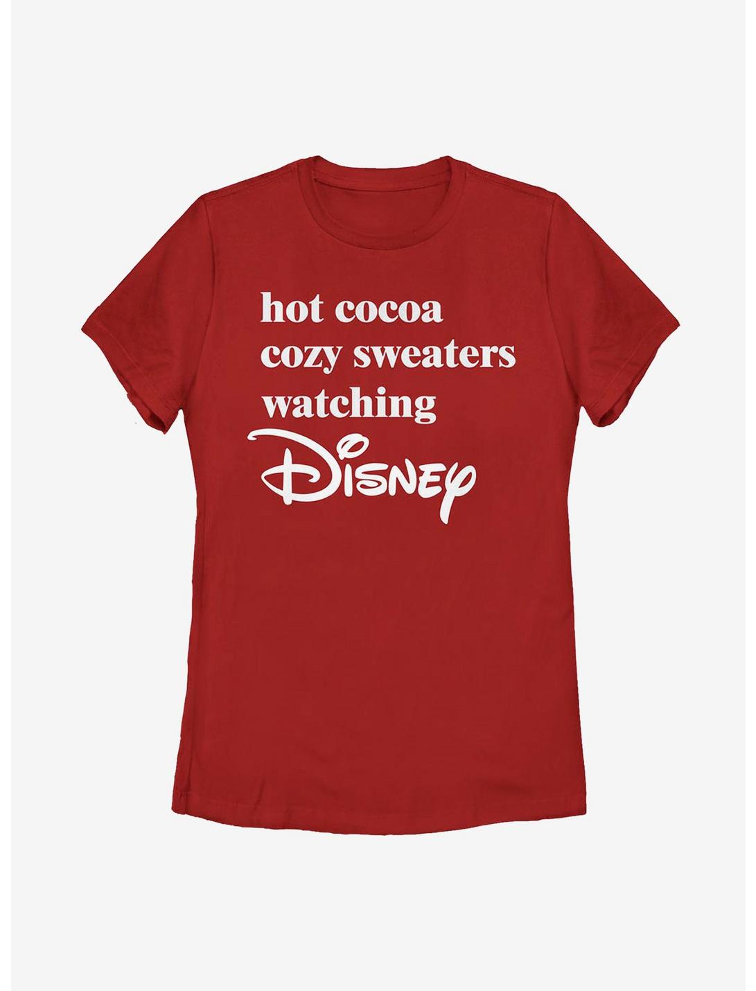 Disney Cozy Disney Womens T-Shirt, RED, hi-res