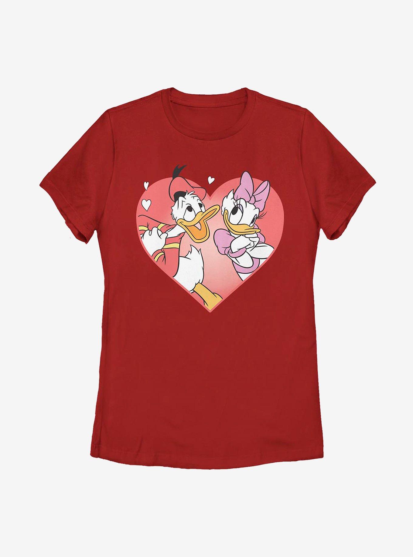 Disney Donald And Daisy Love Womens T-Shirt, RED, hi-res