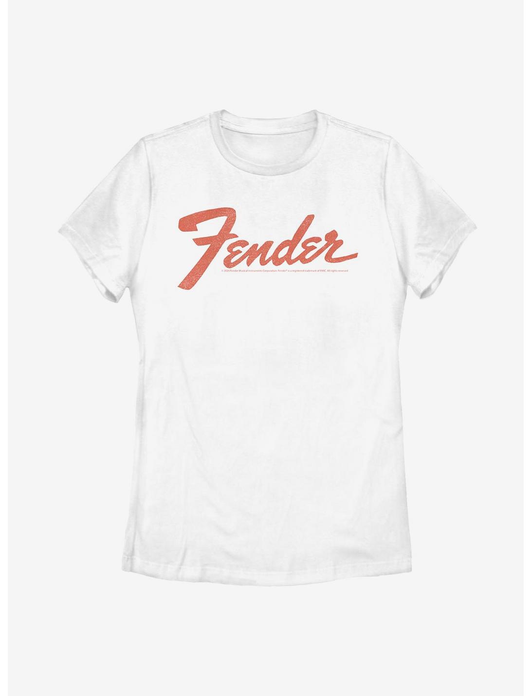 Fender Logo Womens T-Shirt, WHITE, hi-res