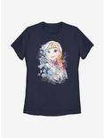 Disney Frozen Anna Flowers Womens T-Shirt, NAVY, hi-res