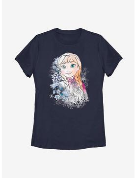 Disney Frozen Anna Flowers Womens T-Shirt, NAVY, hi-res