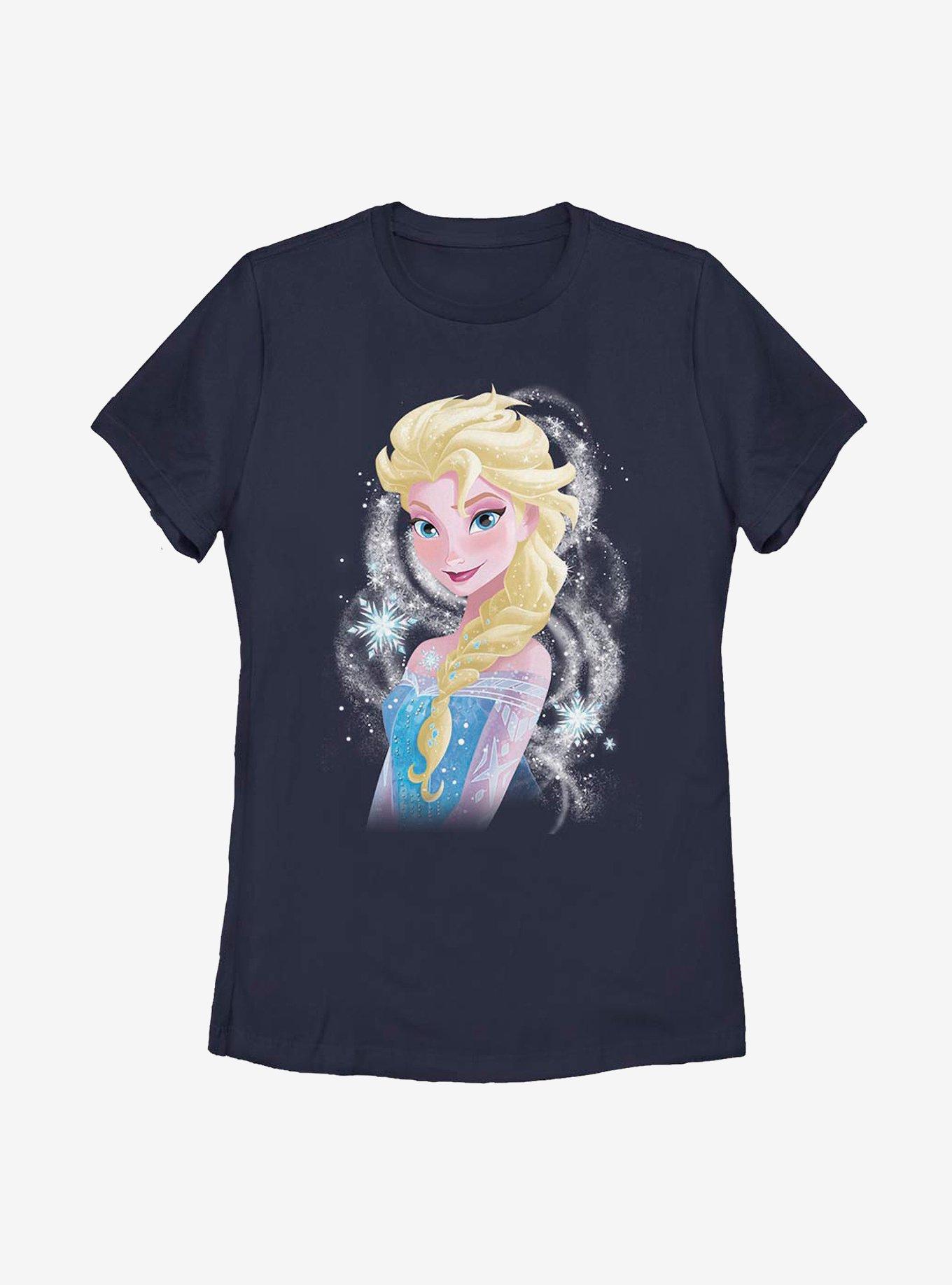 Disney Frozen Elsa BLUE Swirl Womens - | BoxLunch T-Shirt