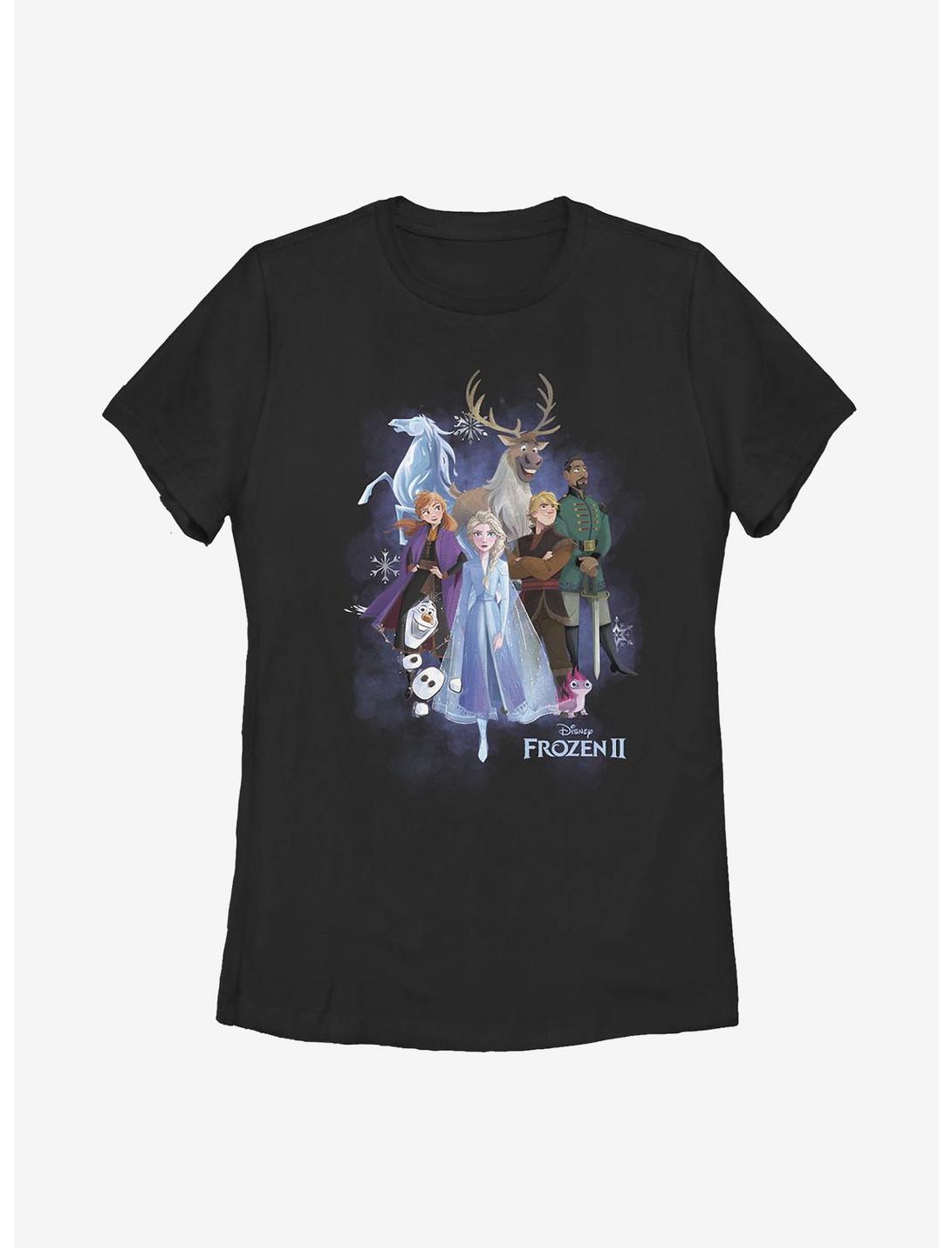 Disney Frozen 2 Group Cloud Womens T-Shirt, BLACK, hi-res