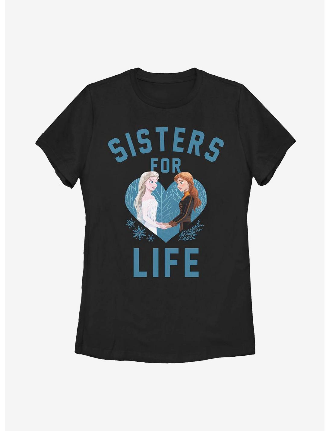 Disney Frozen 2 Sisters For Life Womens T-Shirt, BLACK, hi-res