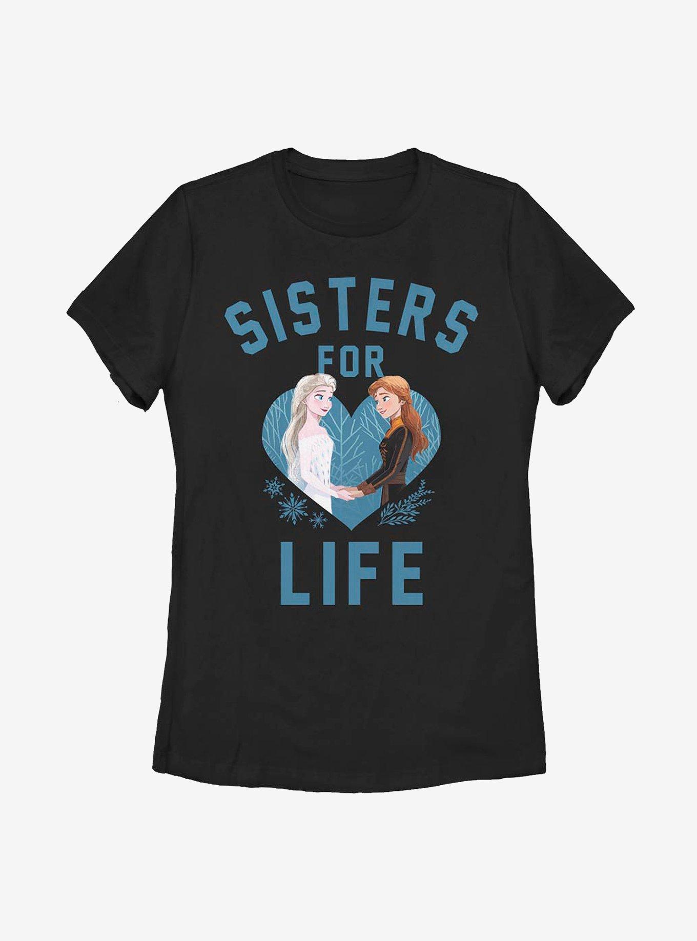 Disney Frozen 2 Sisters For Life Womens T-Shirt, BLACK, hi-res