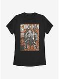 Marvel Iron Man Vintage Iron Man Comic Womens T-Shirt, BLACK, hi-res