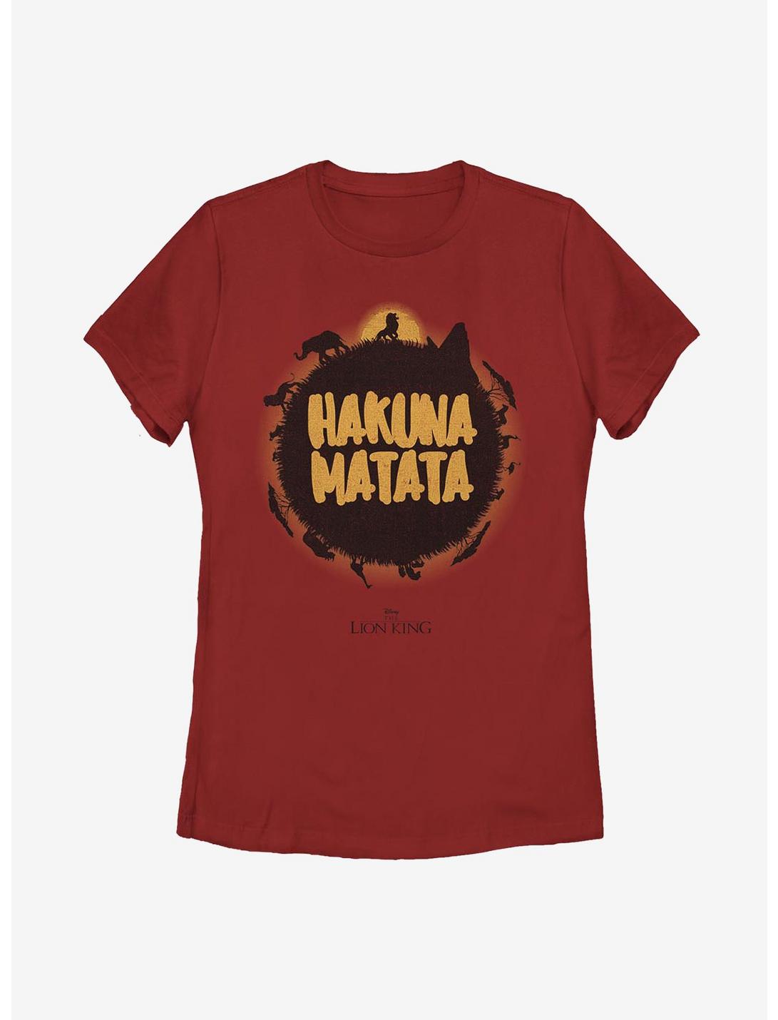 Disney The Lion King 2019 Hakuna Matata Sun Womens T-Shirt, RED, hi-res