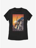 Marvel Valkyrie Flying Painting Womens T-Shirt, BLACK, hi-res
