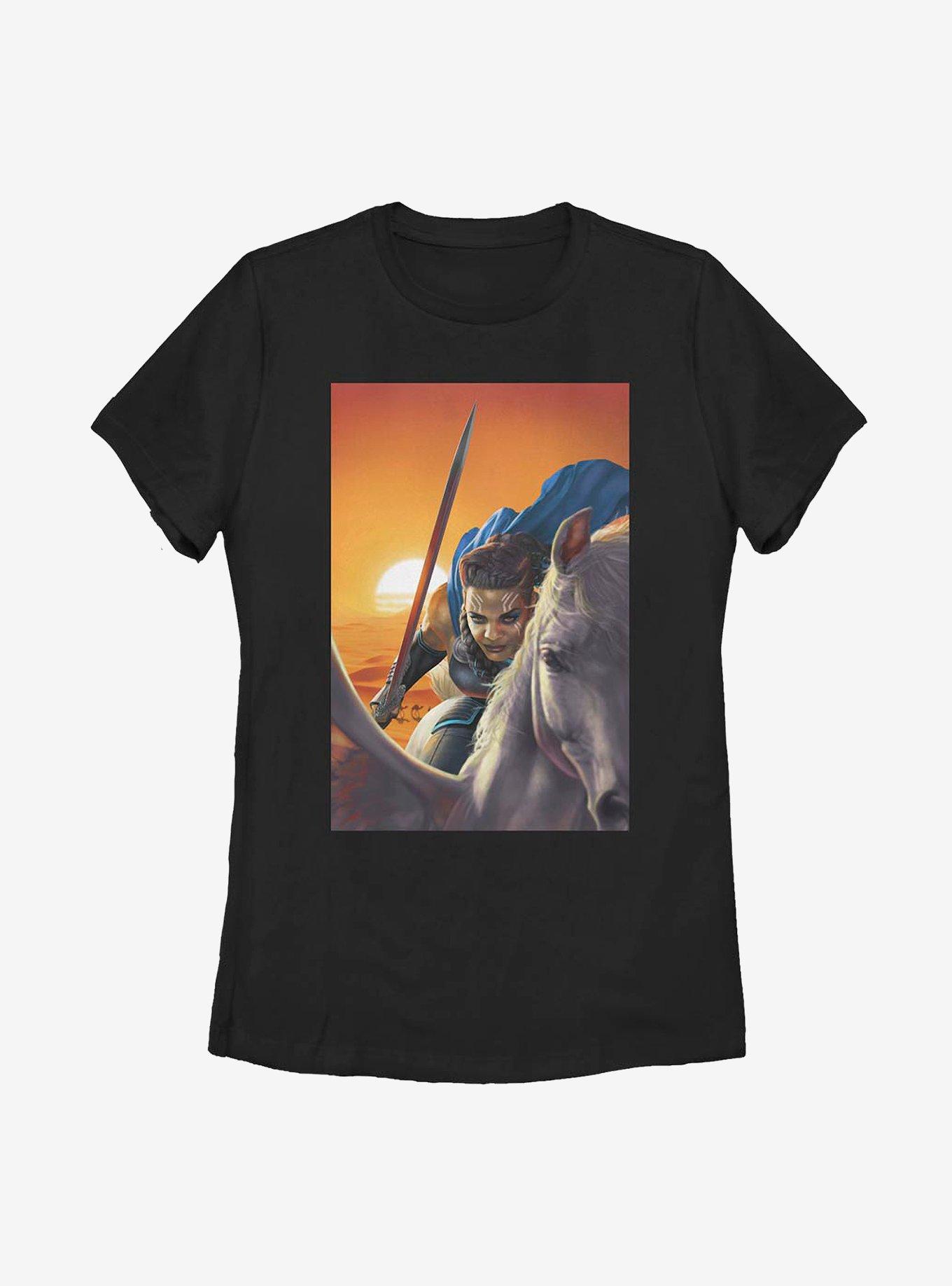 Marvel Valkyrie Flying Painting Womens T-Shirt, , hi-res