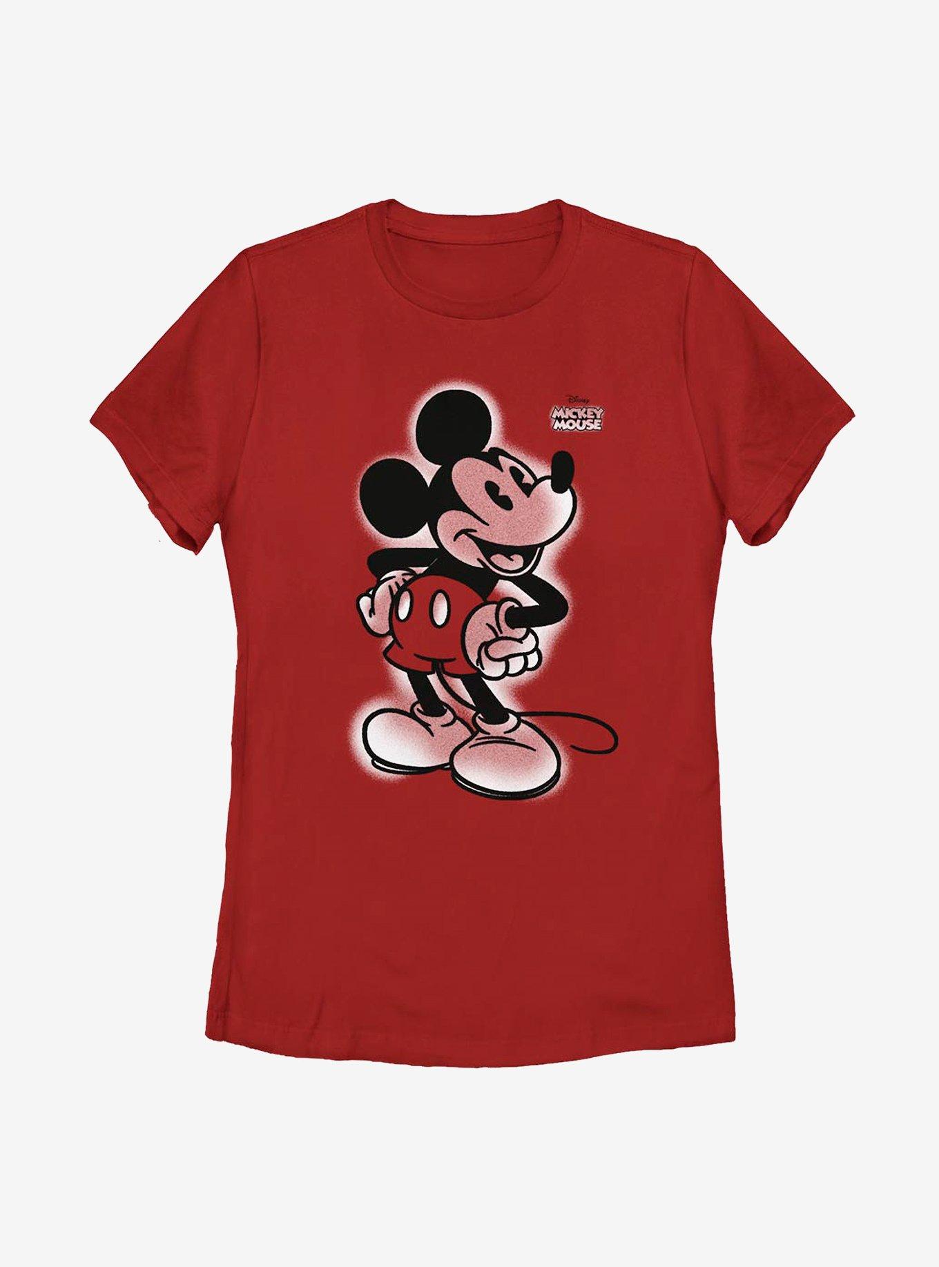 Disney Mickey Mouse Mickey Graffiti Womens T-Shirt, RED, hi-res