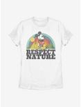 Disney Mickey Mouse Respect Nature Womens T-Shirt, WHITE, hi-res
