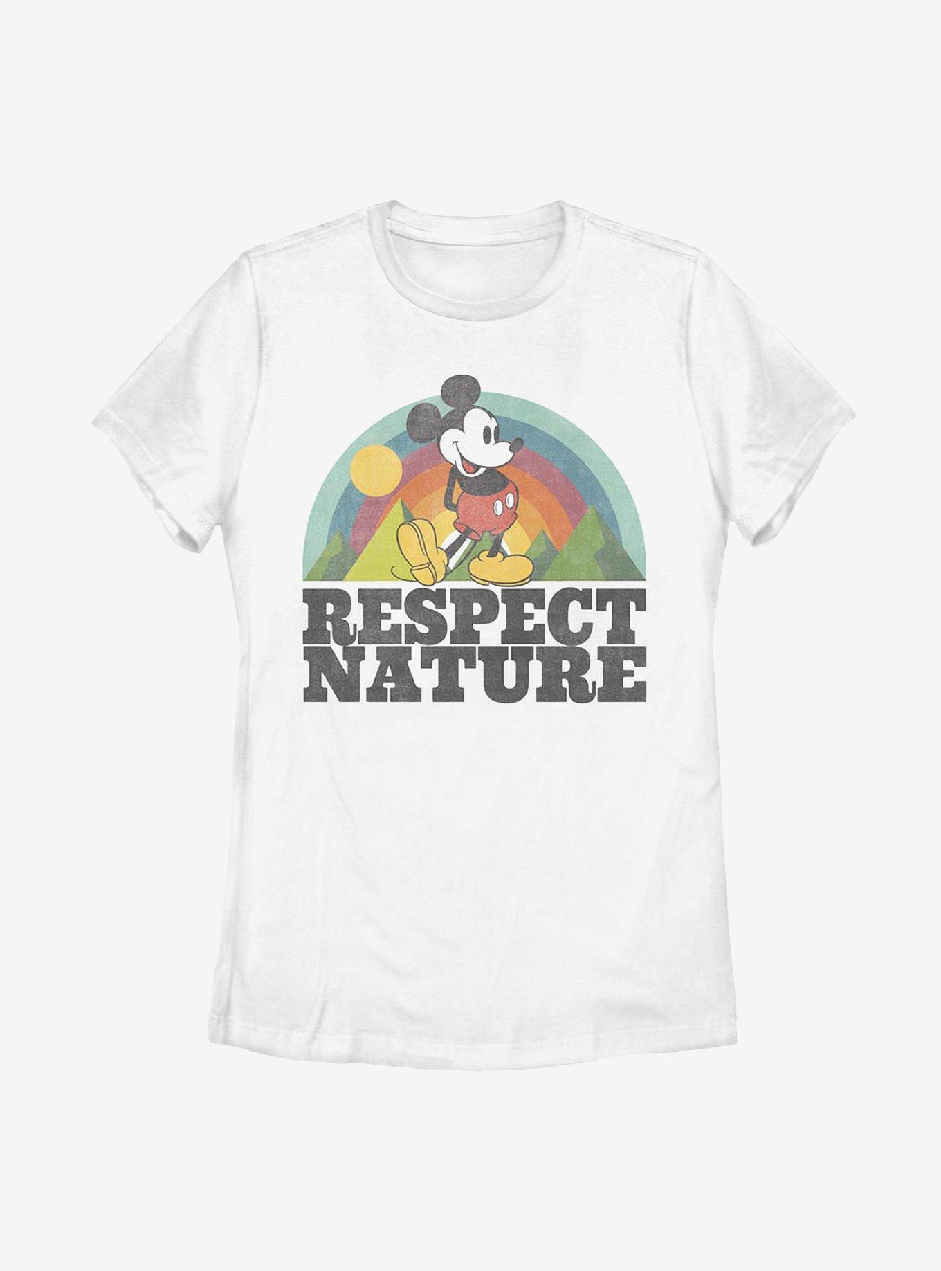 Disney Mickey Mouse Respect Nature Womens T-Shirt, , hi-res