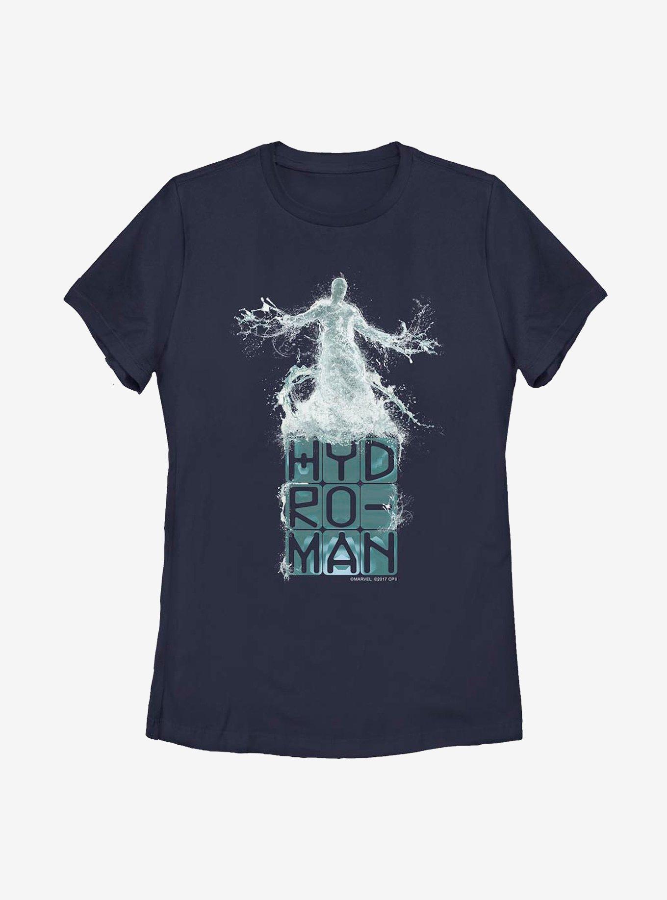 Marvel Spider-Man Hydro-Man Blocks Womens T-Shirt, NAVY, hi-res