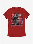 Marvel Spider-Man Three Spidey Suits Womens T-Shirt, RED, hi-res