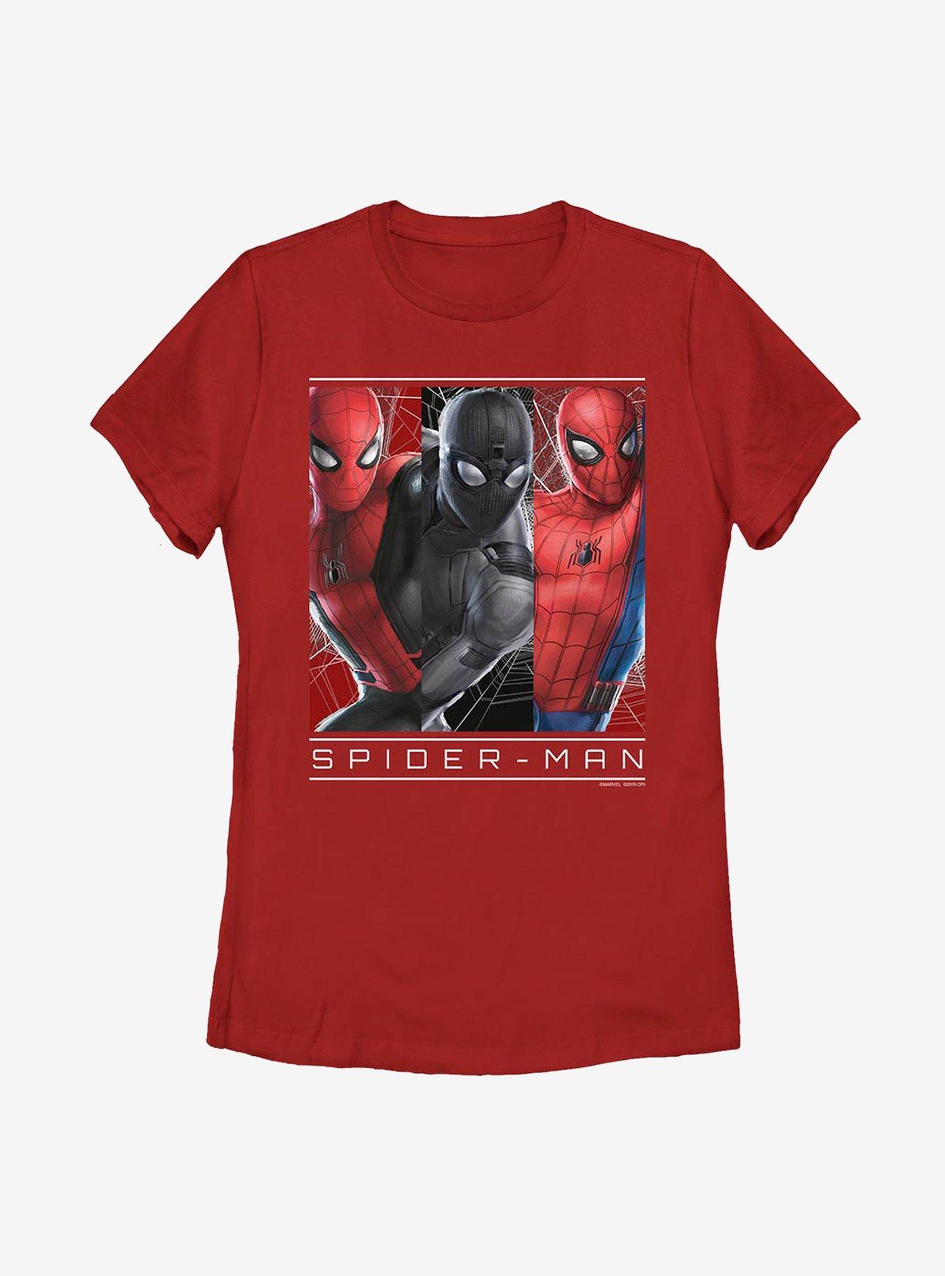Marvel Spider-Man Three Spidey Suits Womens T-Shirt, , hi-res