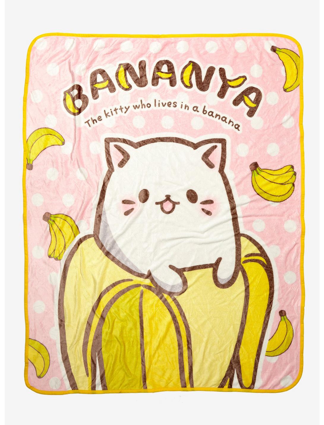 Bananya Polka Dots Throw Blanket, , hi-res