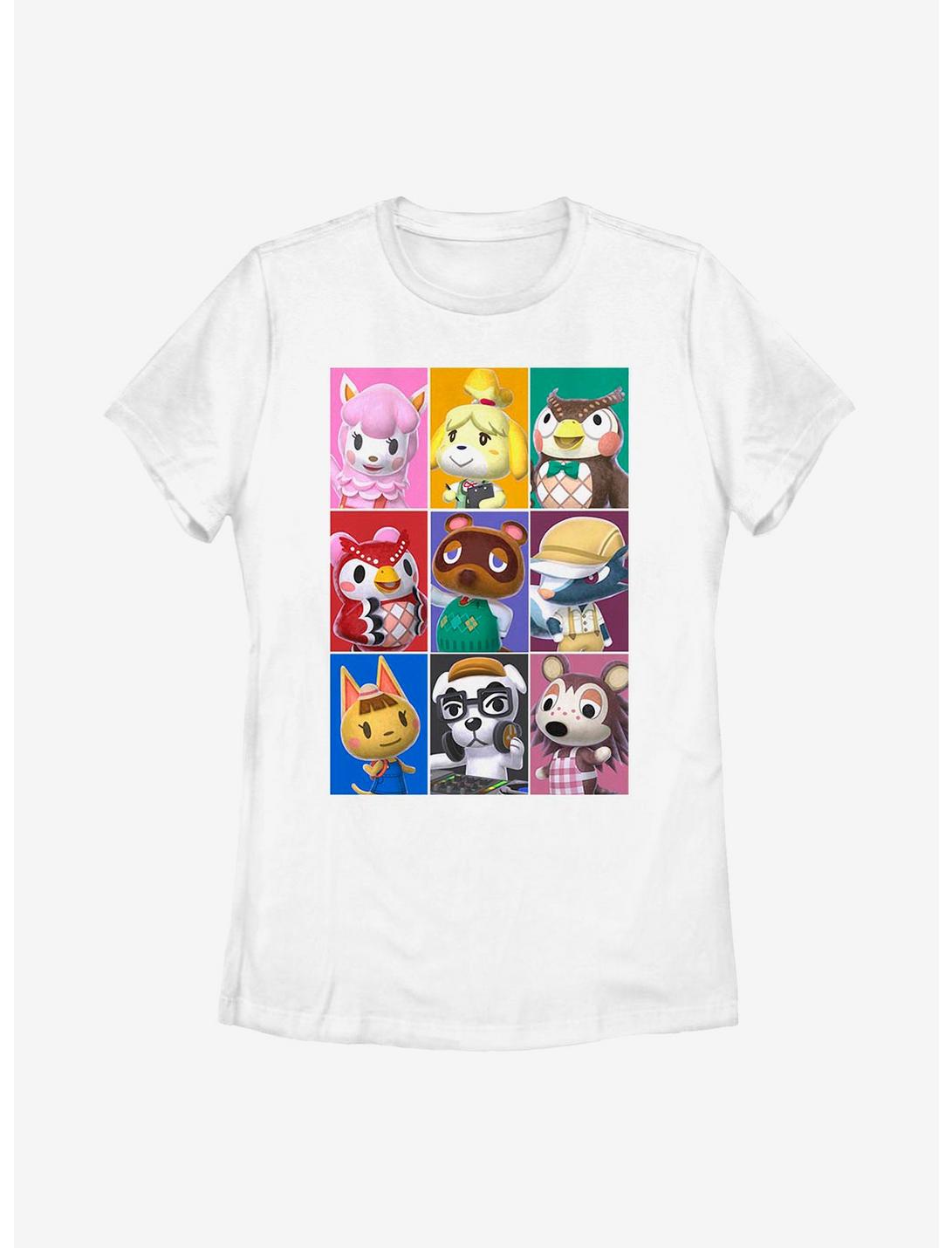 Nintendo Animal Crossing Animal Blocks Womens T-Shirt, WHITE, hi-res