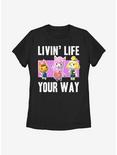Nintendo Animal Crossing Living Life Womens T-Shirt, BLACK, hi-res