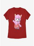Nintendo Animal Crossing Reese Pose Womens T-Shirt, RED, hi-res
